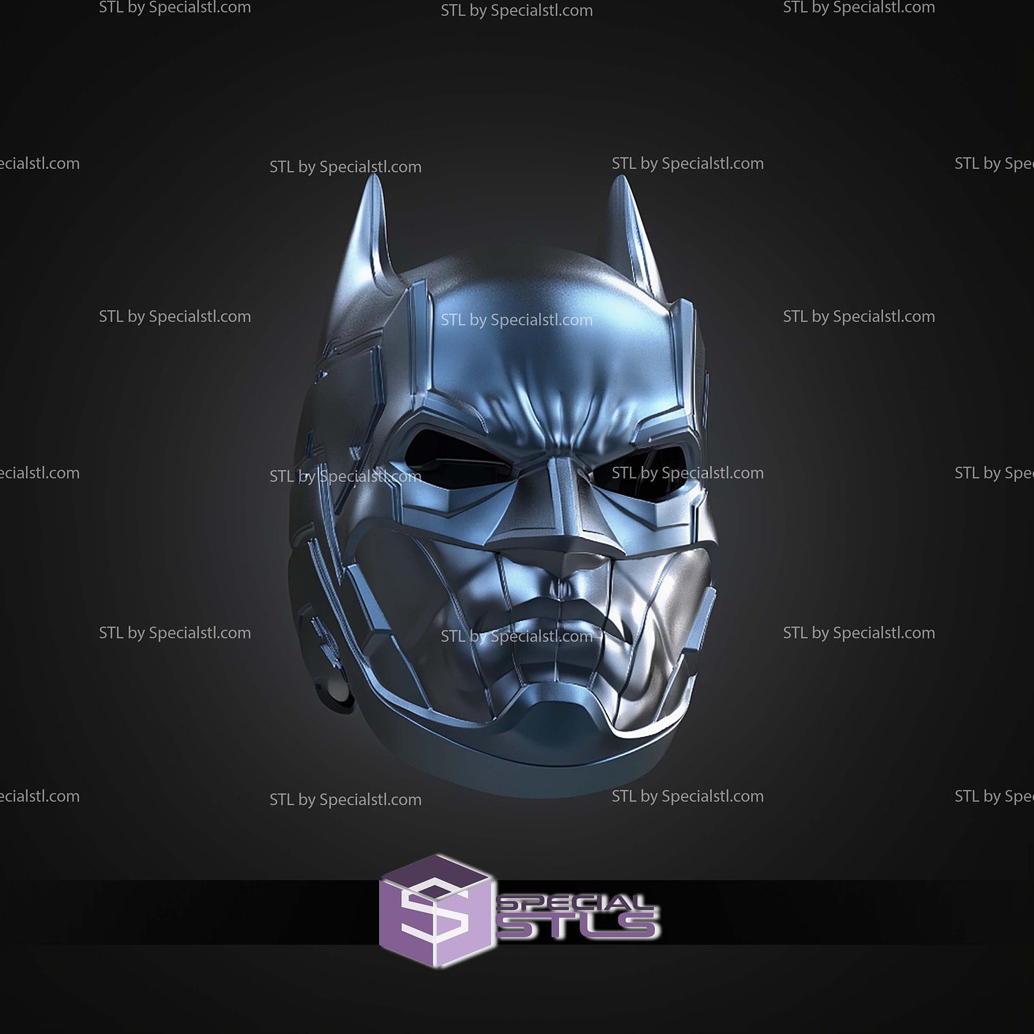 Cosplay STL Files Batman Murder Machine Helmet 3D Model — view 4