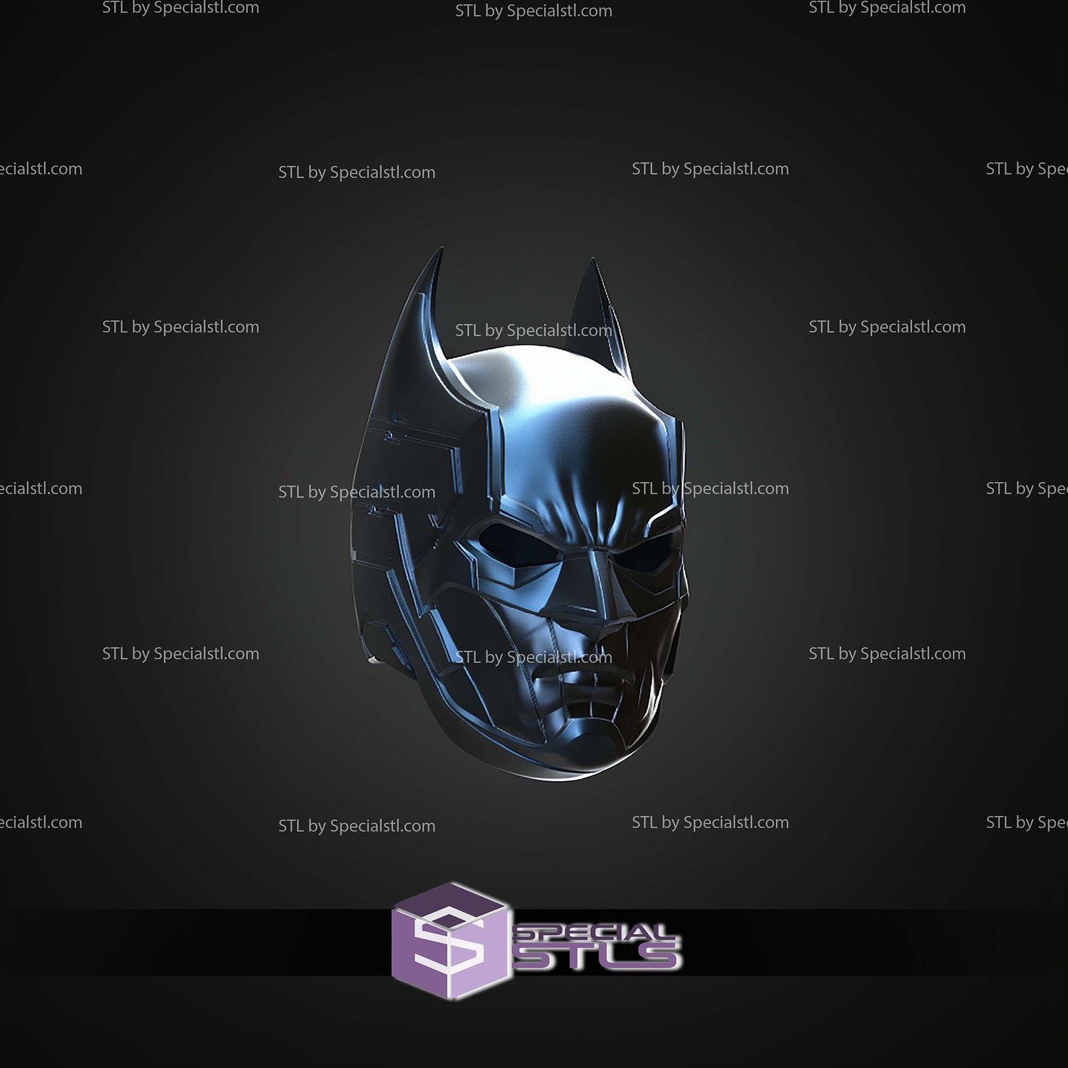 Cosplay STL Files Batman Murder Machine Helmet 3D Model — view 6