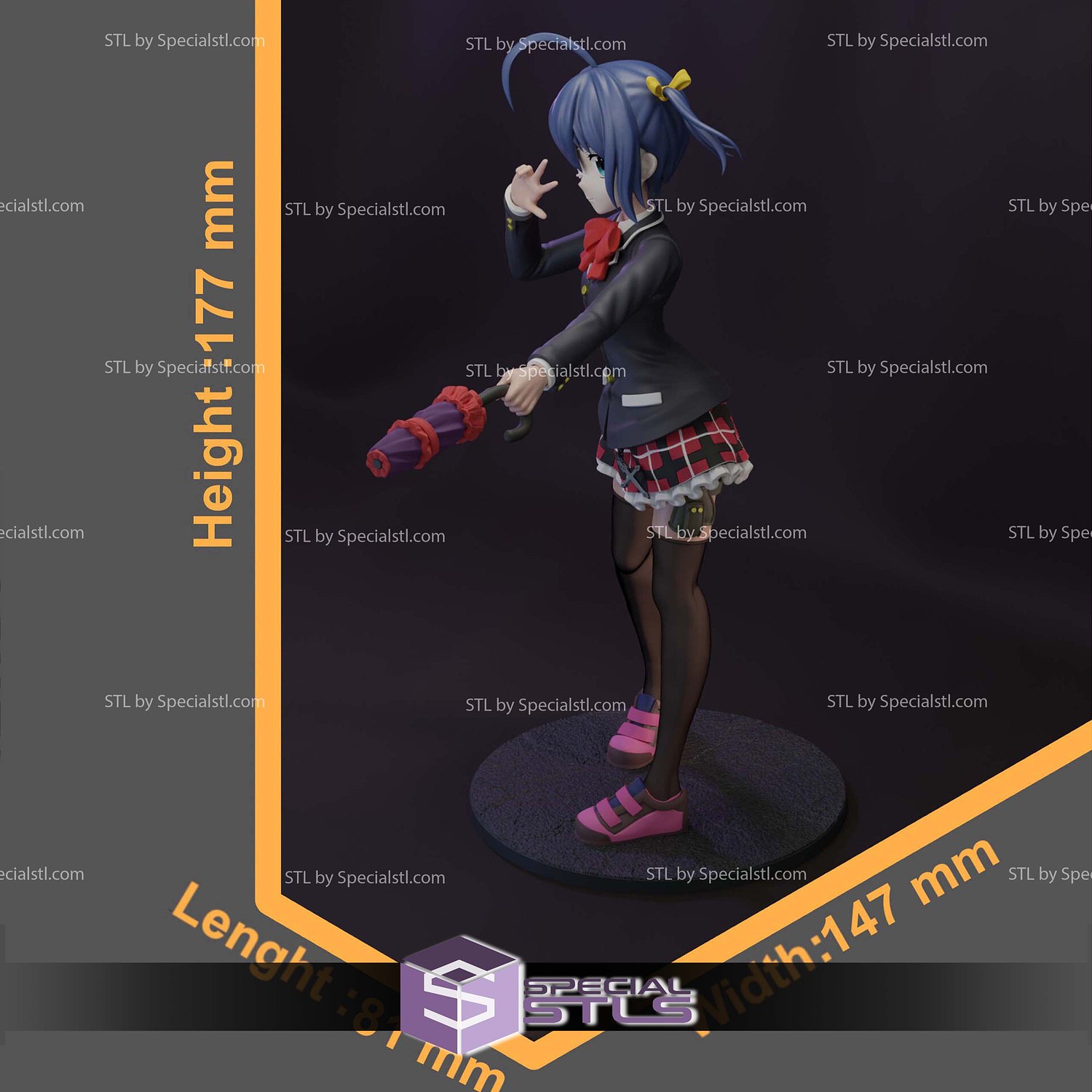 Rikka Takanashi 177mm STL Files 3D Model — view 2