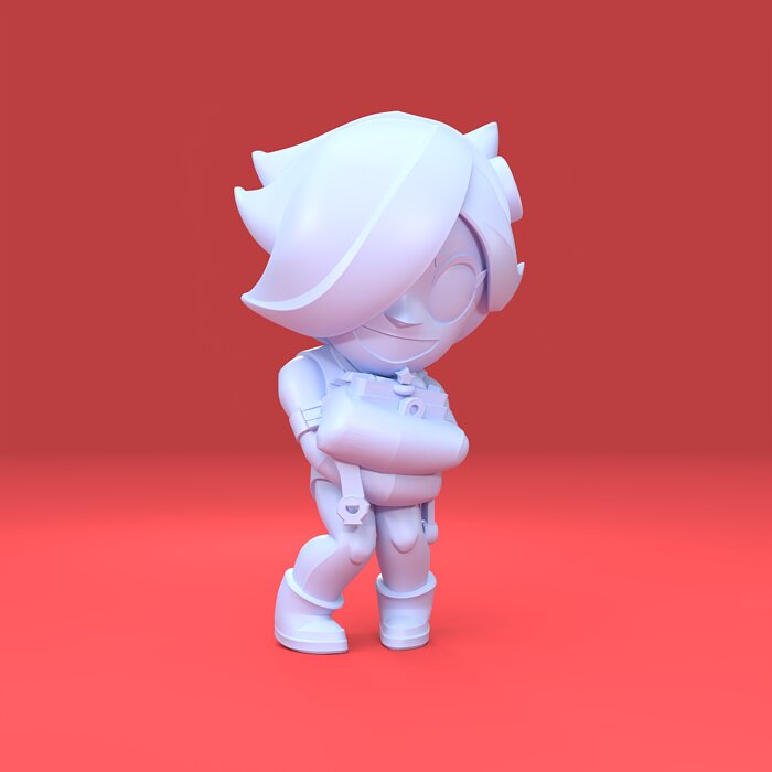 Colette Original - Brawl Stars 3D OBJ Model — view 2