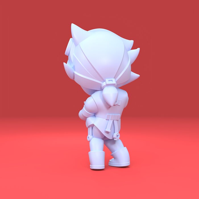 Colette Original - Brawl Stars 3D OBJ Model — view 4