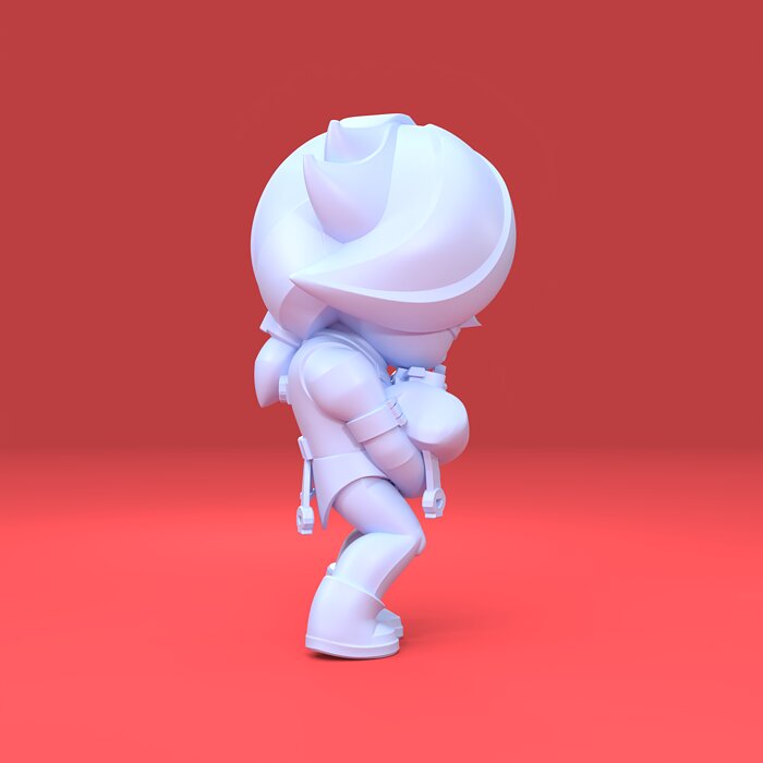 Colette Original - Brawl Stars 3D OBJ Model — view 5