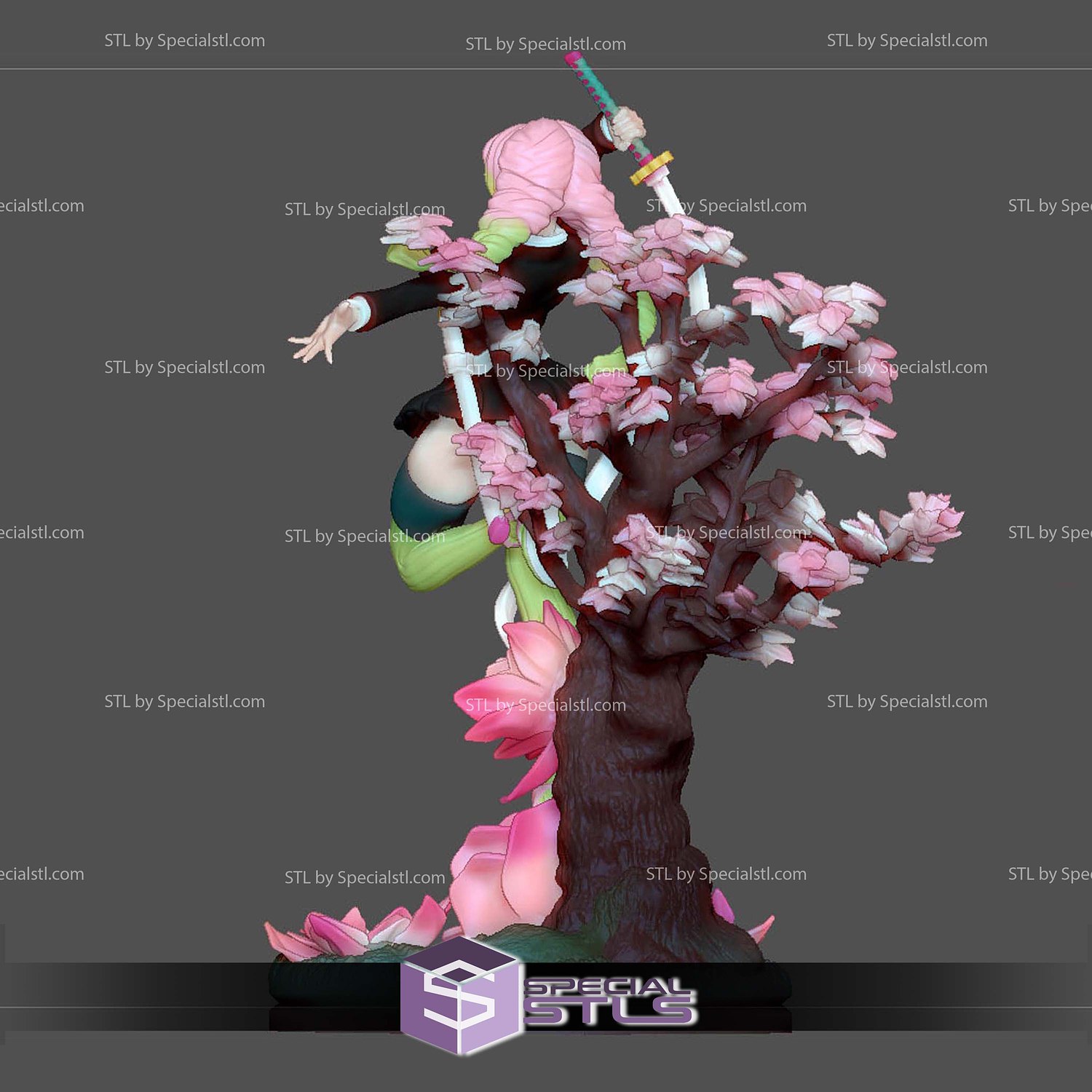 Mitsuri Kanroji Blossom 3D Printer Files STL Model — view 7