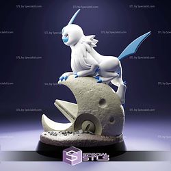 Basic Pokemon Collection Lunatone Absol 3D STL Model