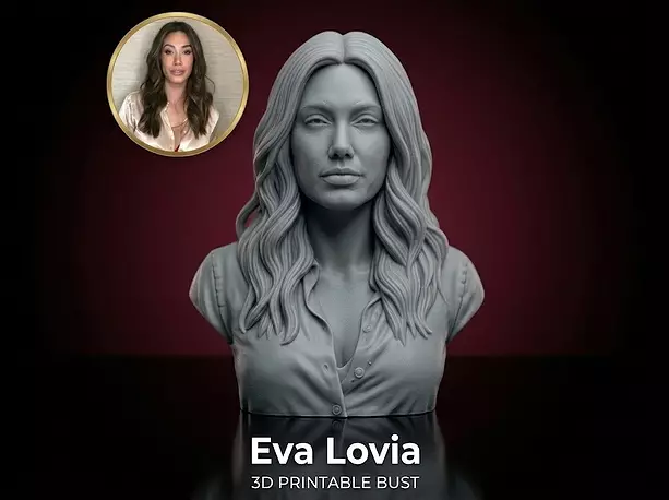 Eva Lovia bust 3D 3DM Model