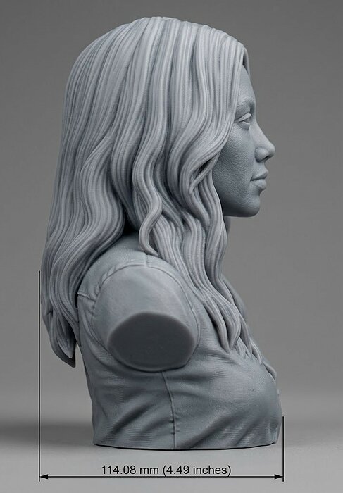Eva Lovia bust 3D 3DM Model — view 3