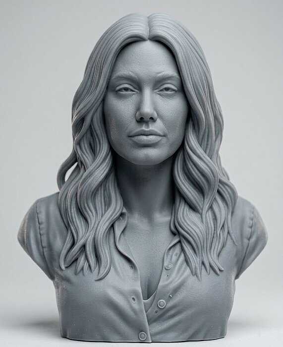 Eva Lovia bust 3D 3DM Model — view 4