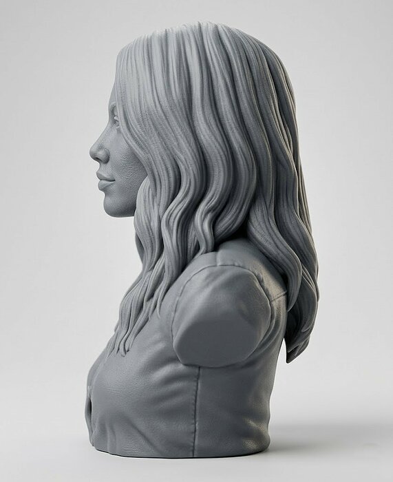 Eva Lovia bust 3D 3DM Model — view 7