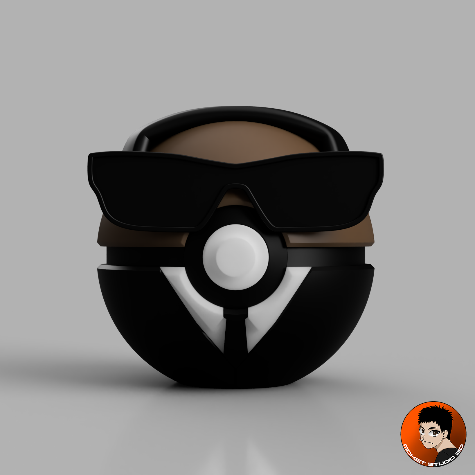 Agent J - MIB Pokeball 3D STL Model