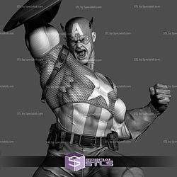 Captain American with Shield 3D Printer Files STL Model