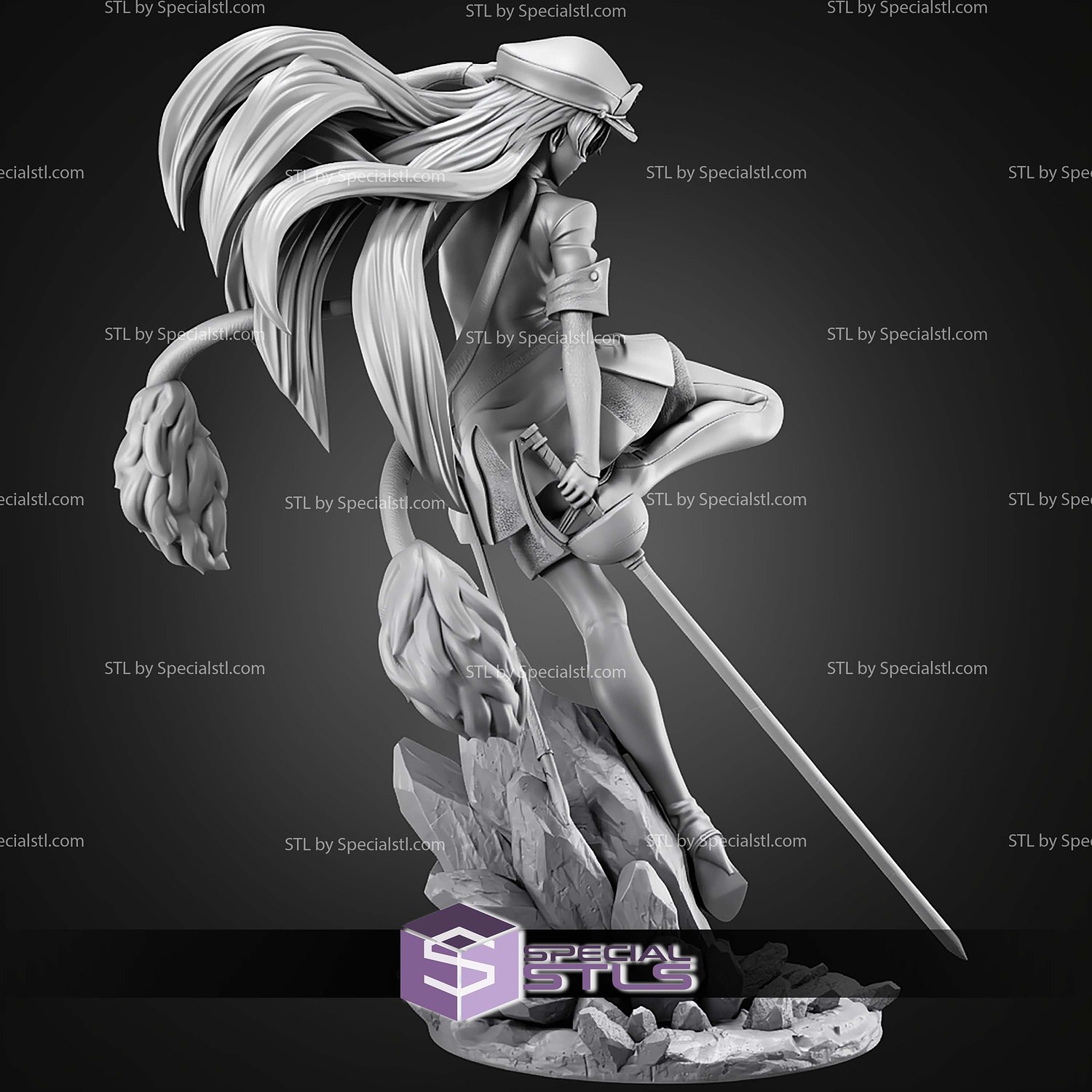 Esdeath Akame Ga Kill 1 7 STL Files 3D Model — view 5