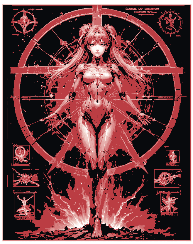 The prototype designs of the perfect warrior - Red Goddess - Hueforge Art 3D 3MF Model