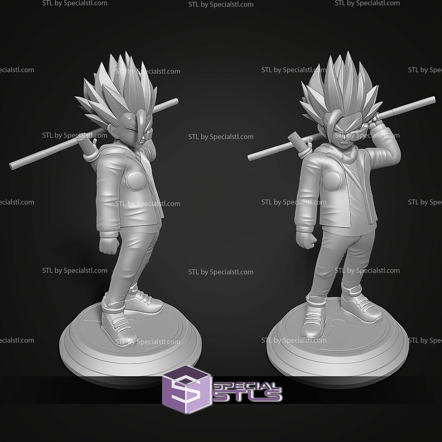 Teen Wukong Gohan STL Files 3D Model — view 5