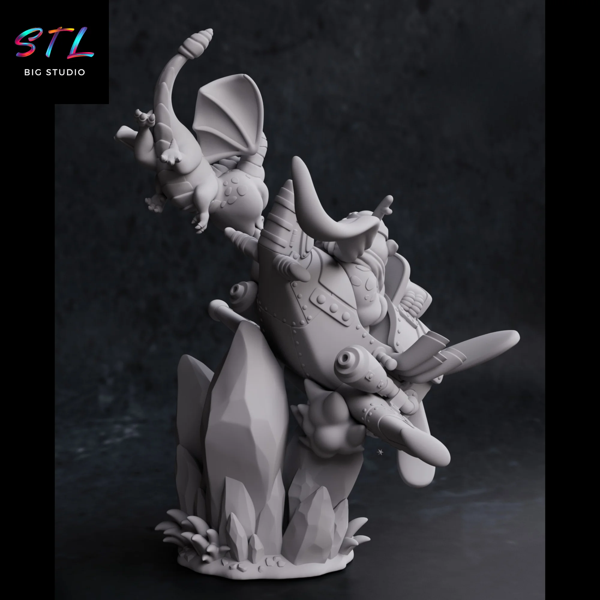 Spyro STL Diorama | Sky Attack 3D Printable Figure Model — view 5