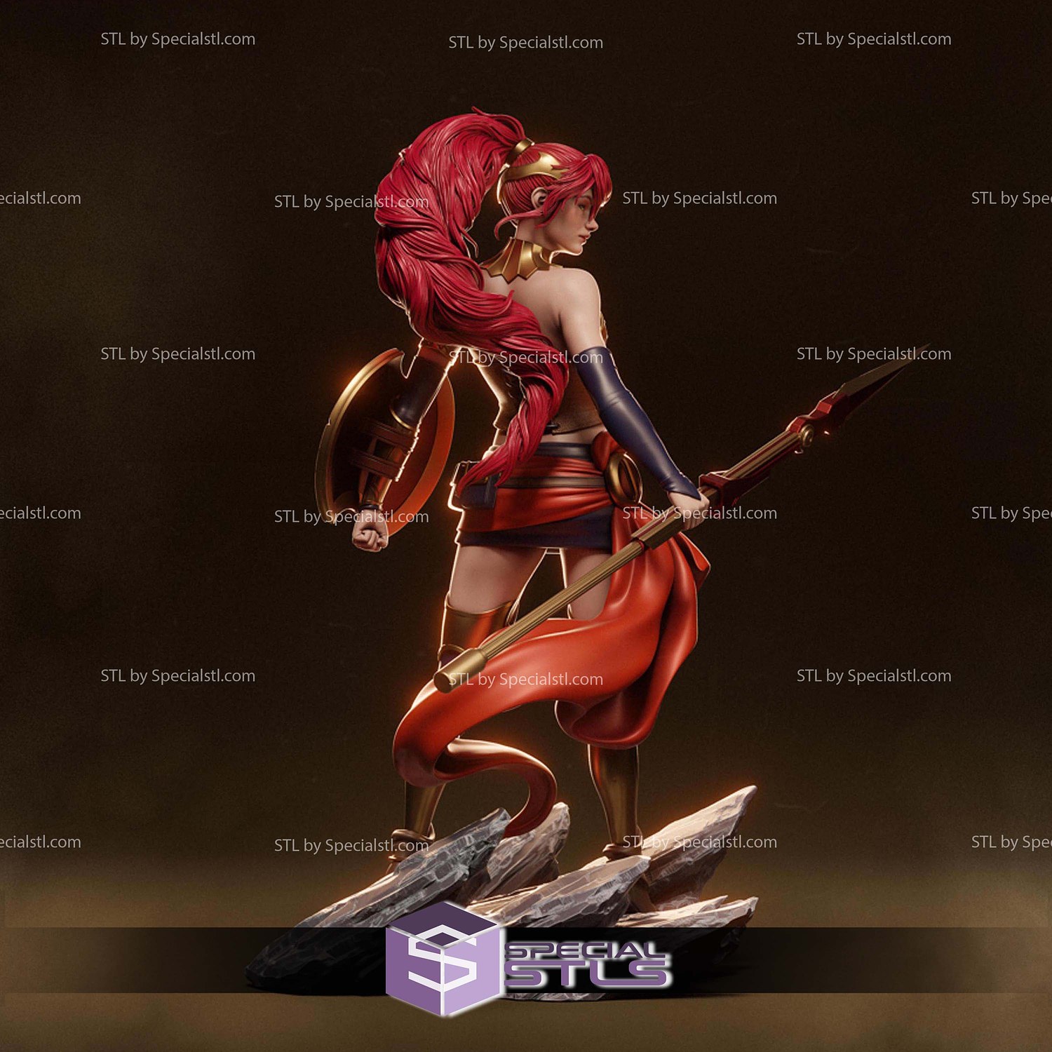Pyrrha Nikos Anime STL Files 3D Model — view 4