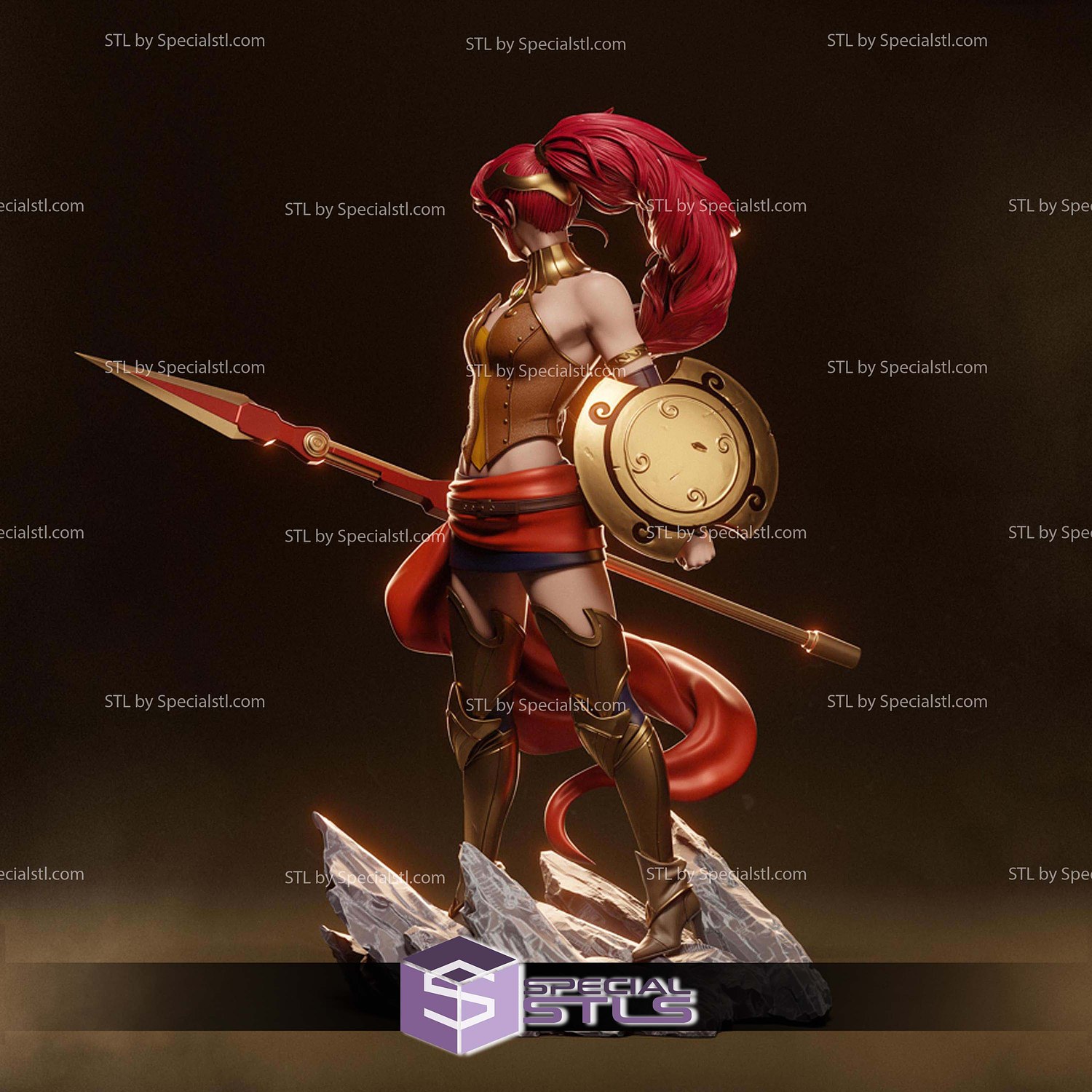 Pyrrha Nikos Anime STL Files 3D Model — view 5