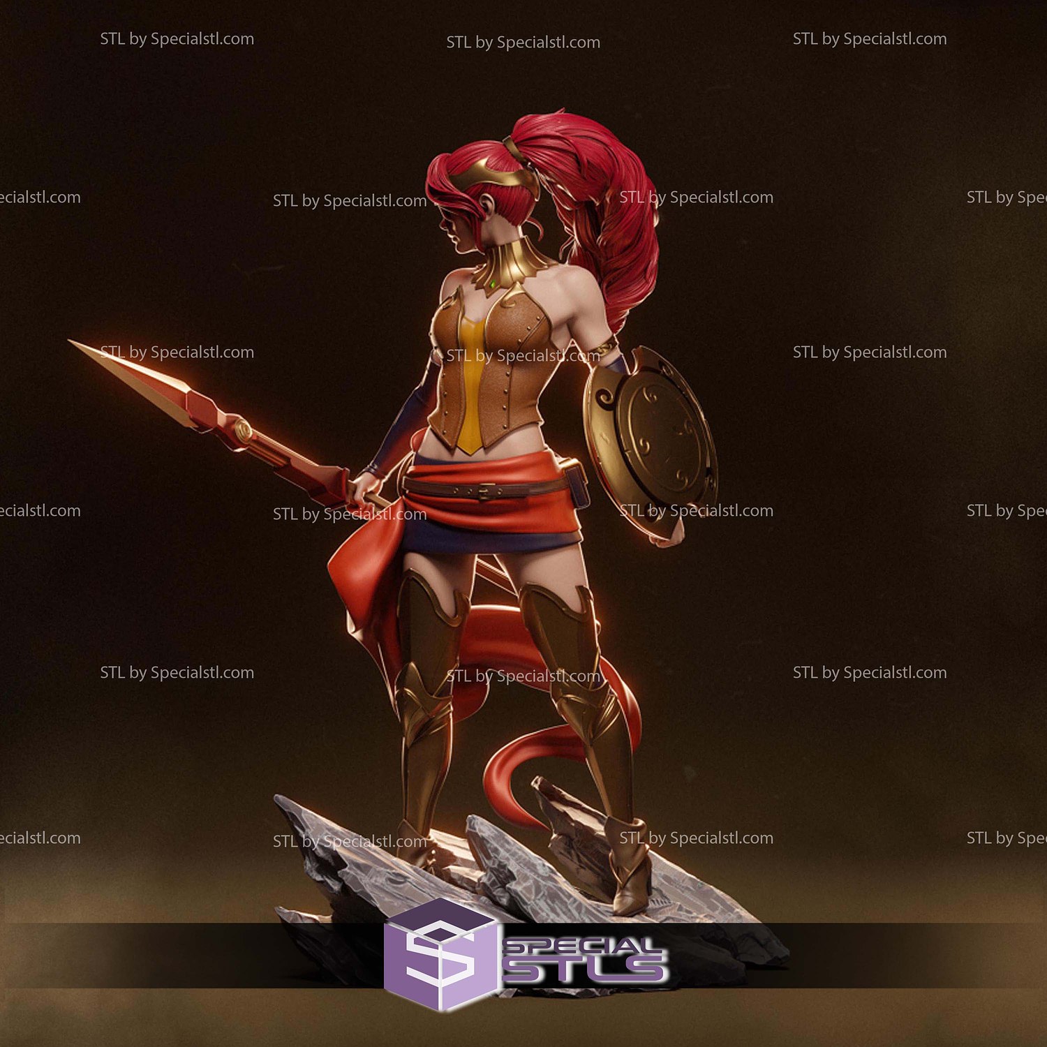 Pyrrha Nikos Anime STL Files 3D Model — view 6