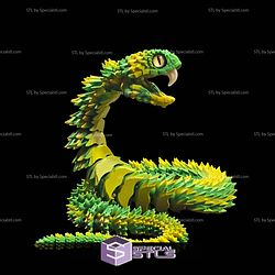 Super Basic STL Bush Viper Flexi Dragon Snake 3D Model