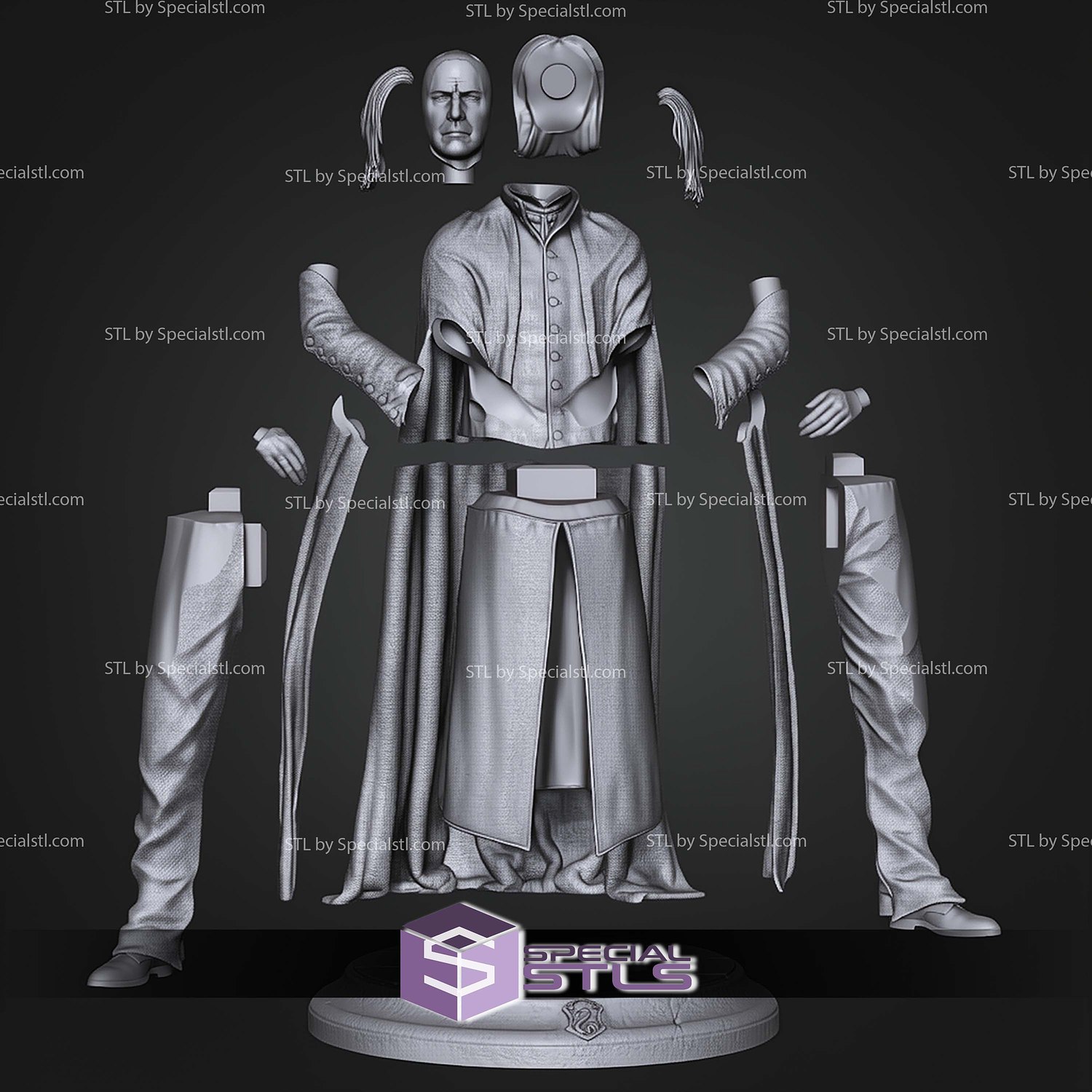 Severus Snape Museum Pose 1 6 Harry Potter STL Files 3D Model — view 2
