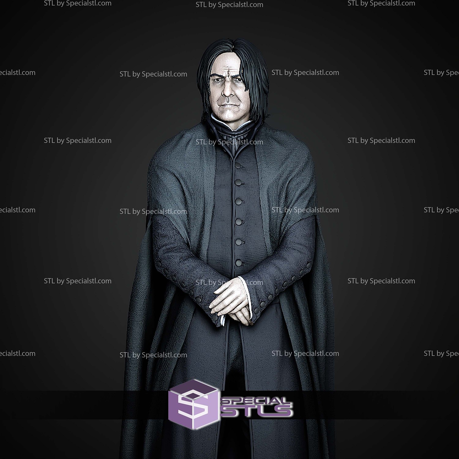 Severus Snape Museum Pose 1 6 Harry Potter STL Files 3D Model — view 4