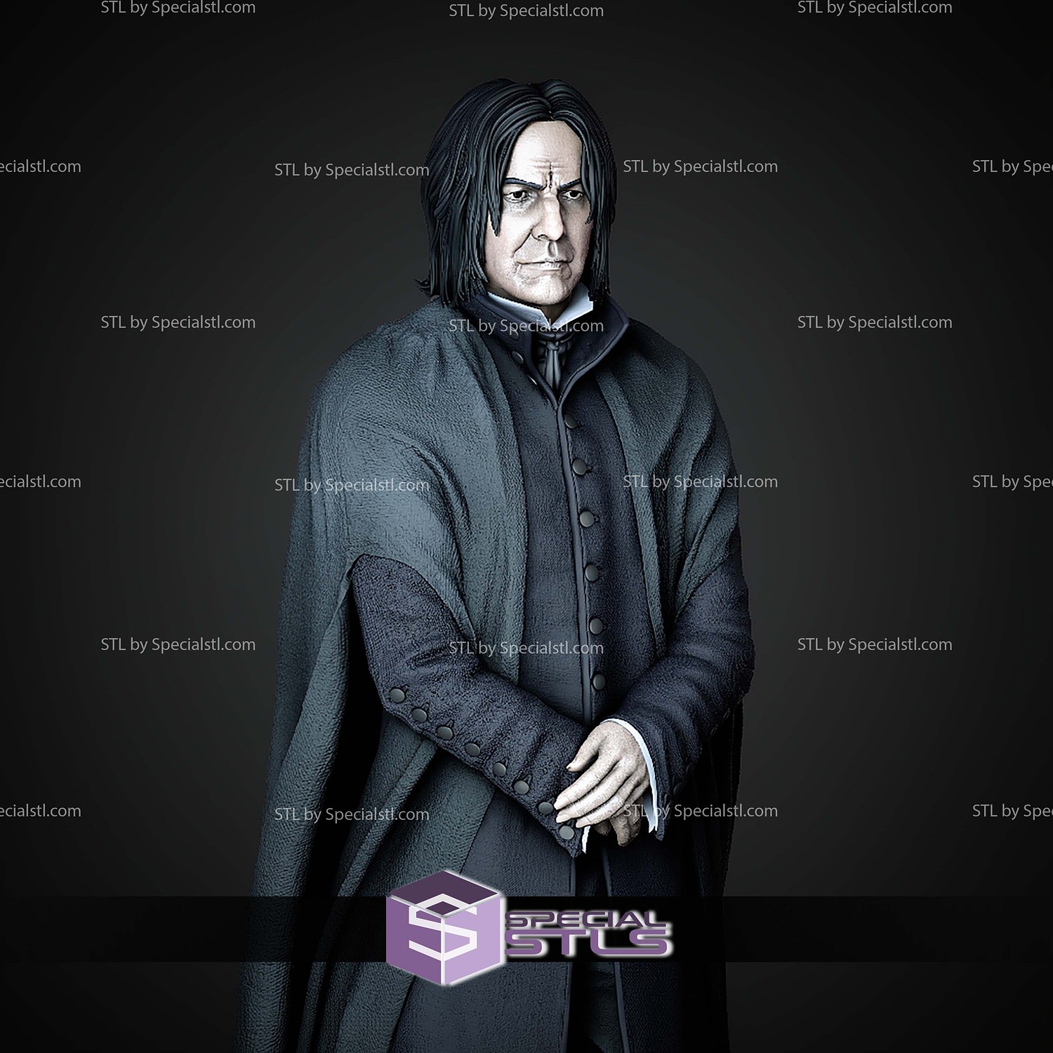 Severus Snape Museum Pose 1 6 Harry Potter STL Files 3D Model — view 7