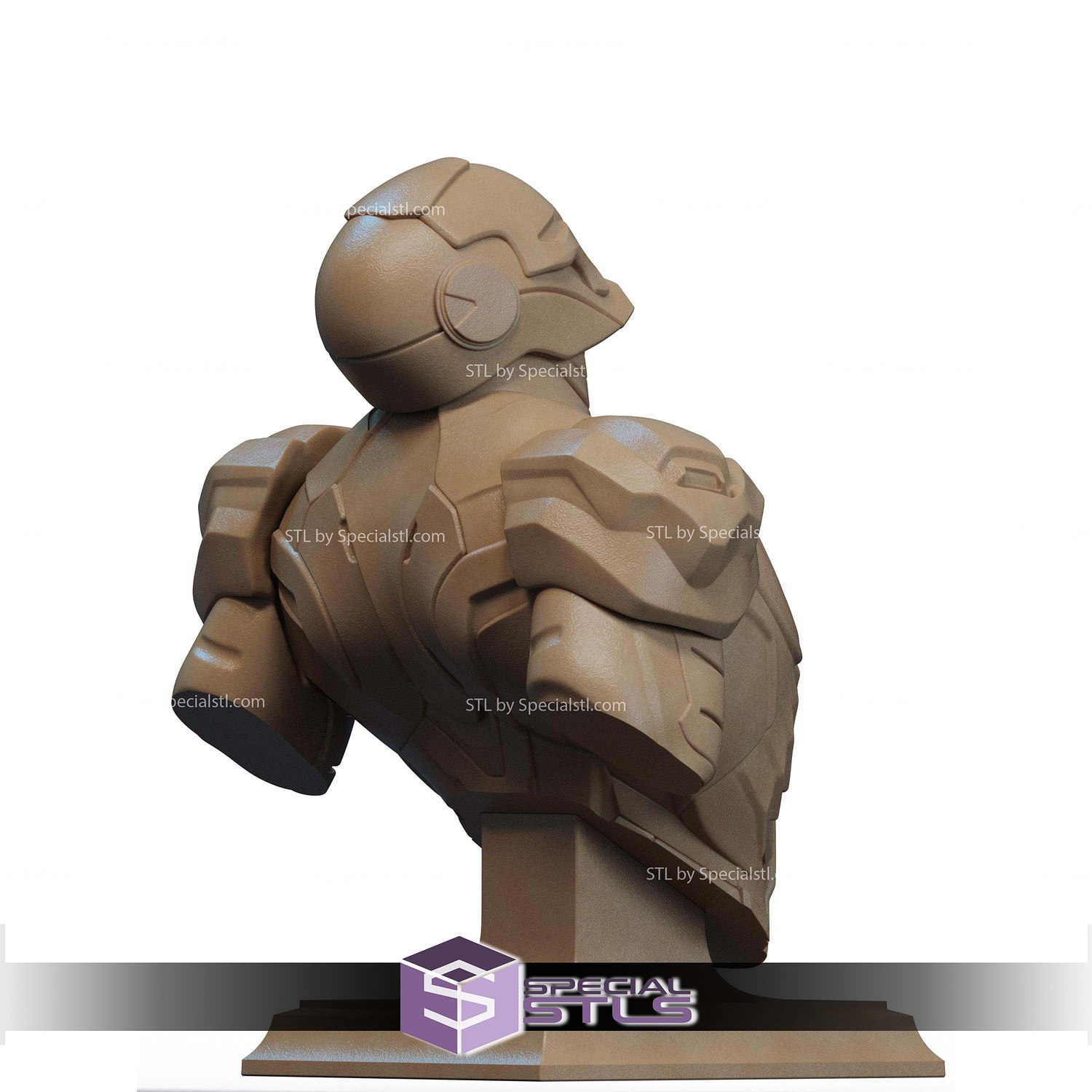 Ironman Take Off Bust STL Files 3D Model — view 2
