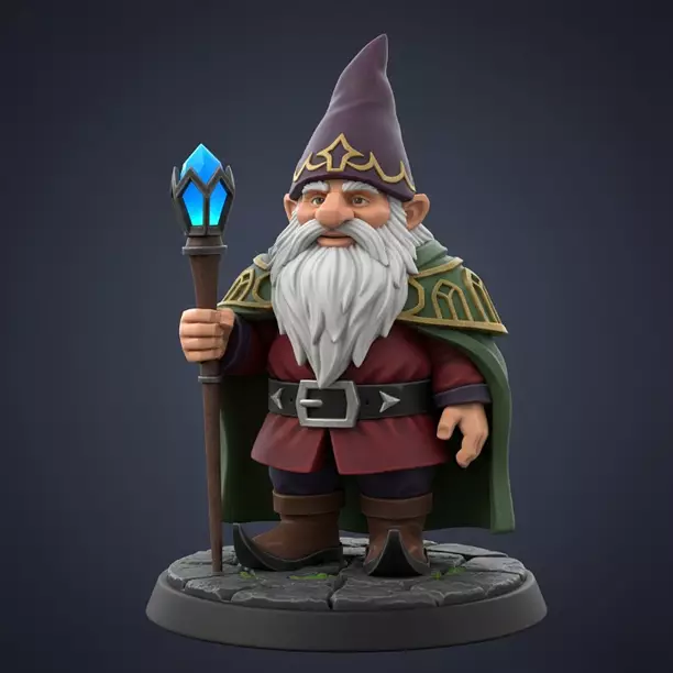 4294 Fairy Tale Gnome  Full Body Figurine  STL DND ARTE 3D GLTF Model