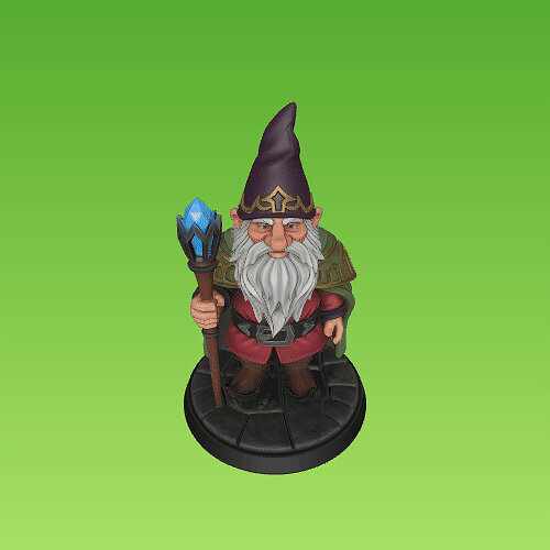 4294 Fairy Tale Gnome  Full Body Figurine  STL DND ARTE 3D GLTF Model — view 2