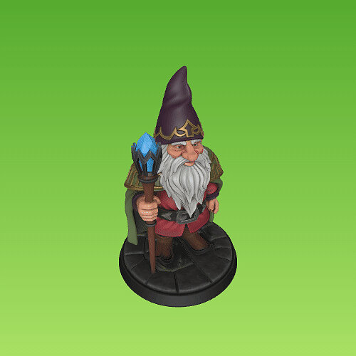 4294 Fairy Tale Gnome  Full Body Figurine  STL DND ARTE 3D GLTF Model — view 3