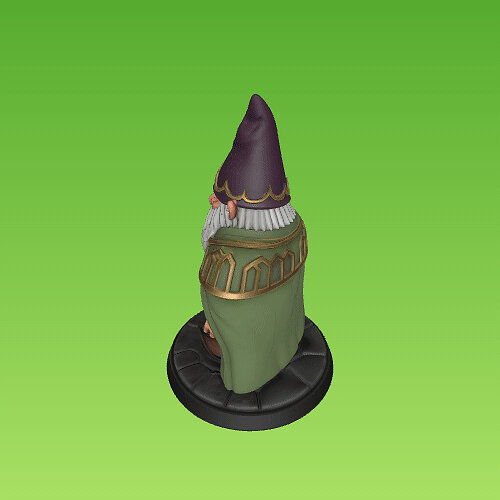 4294 Fairy Tale Gnome  Full Body Figurine  STL DND ARTE 3D GLTF Model — view 4