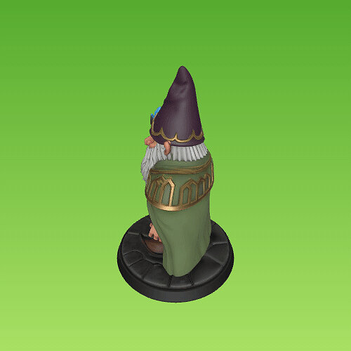 4294 Fairy Tale Gnome  Full Body Figurine  STL DND ARTE 3D GLTF Model — view 8