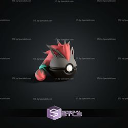 Super Basic Pokemon Zoroark Pokeball 3D STL Model