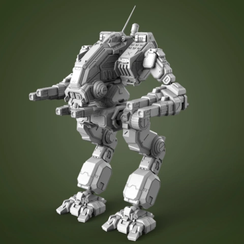 MWO Mad Dog 3D Printing Model | Assembly + Action STL Model