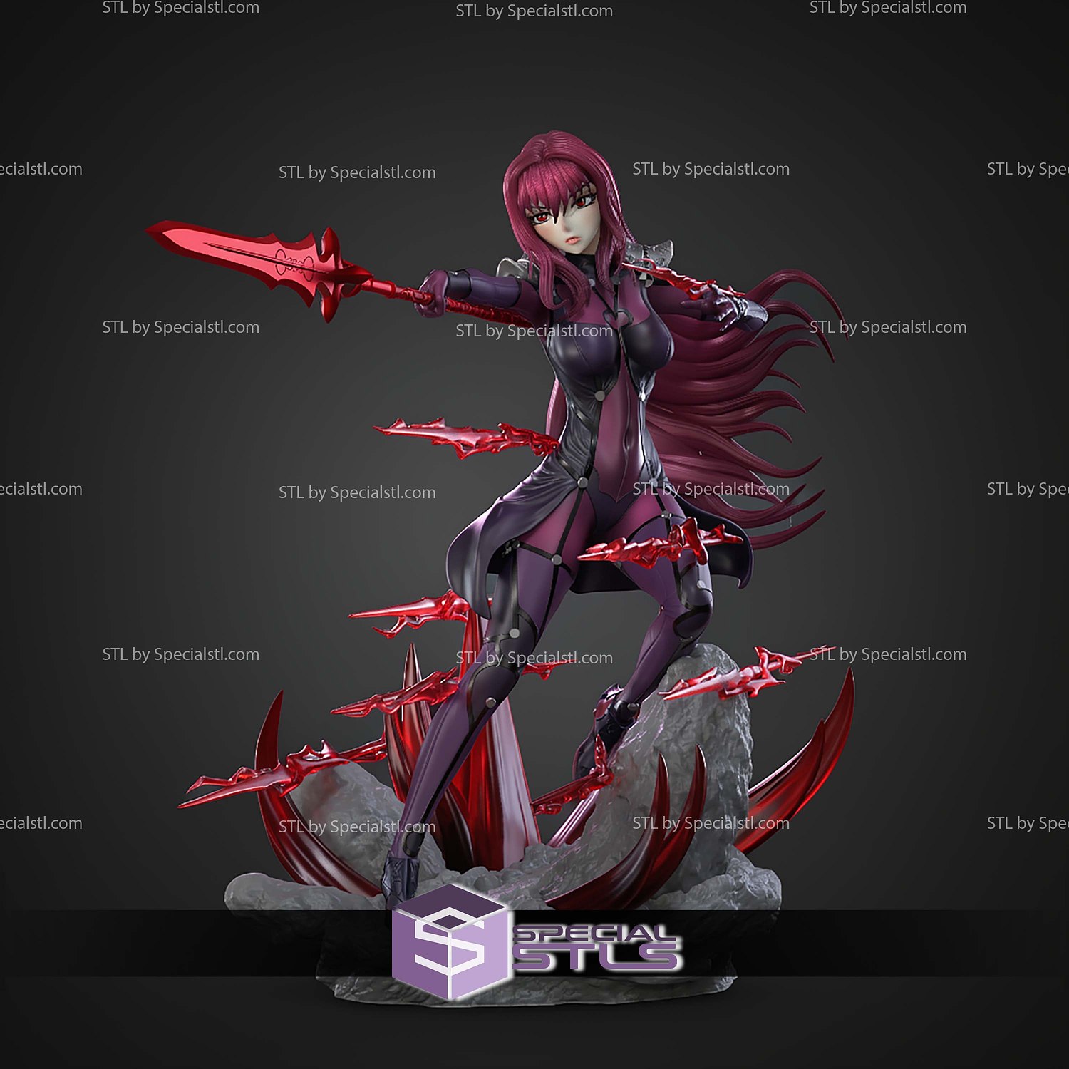 Scathach Fate GO 250mm STL Files 3D Model — view 2