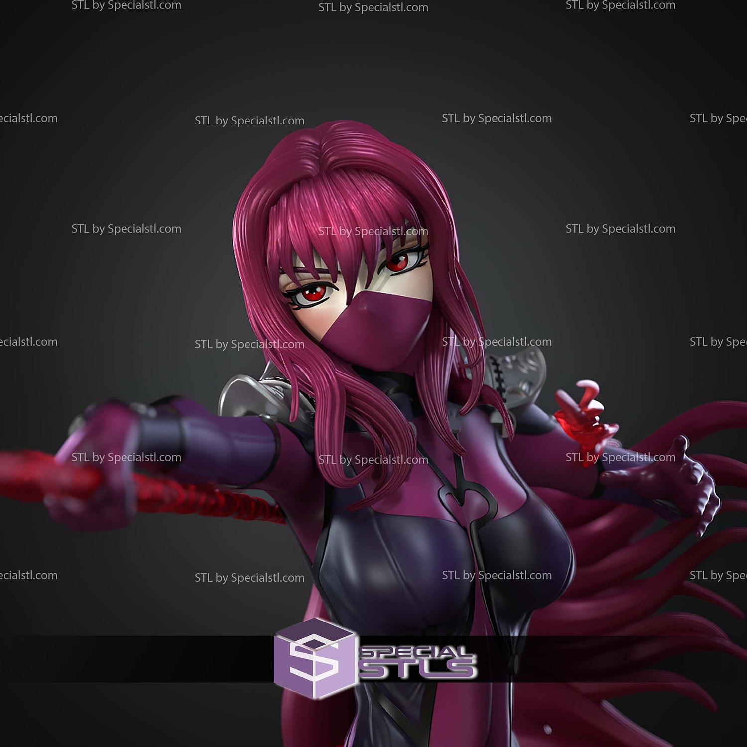 Scathach Fate GO 250mm STL Files 3D Model — view 3
