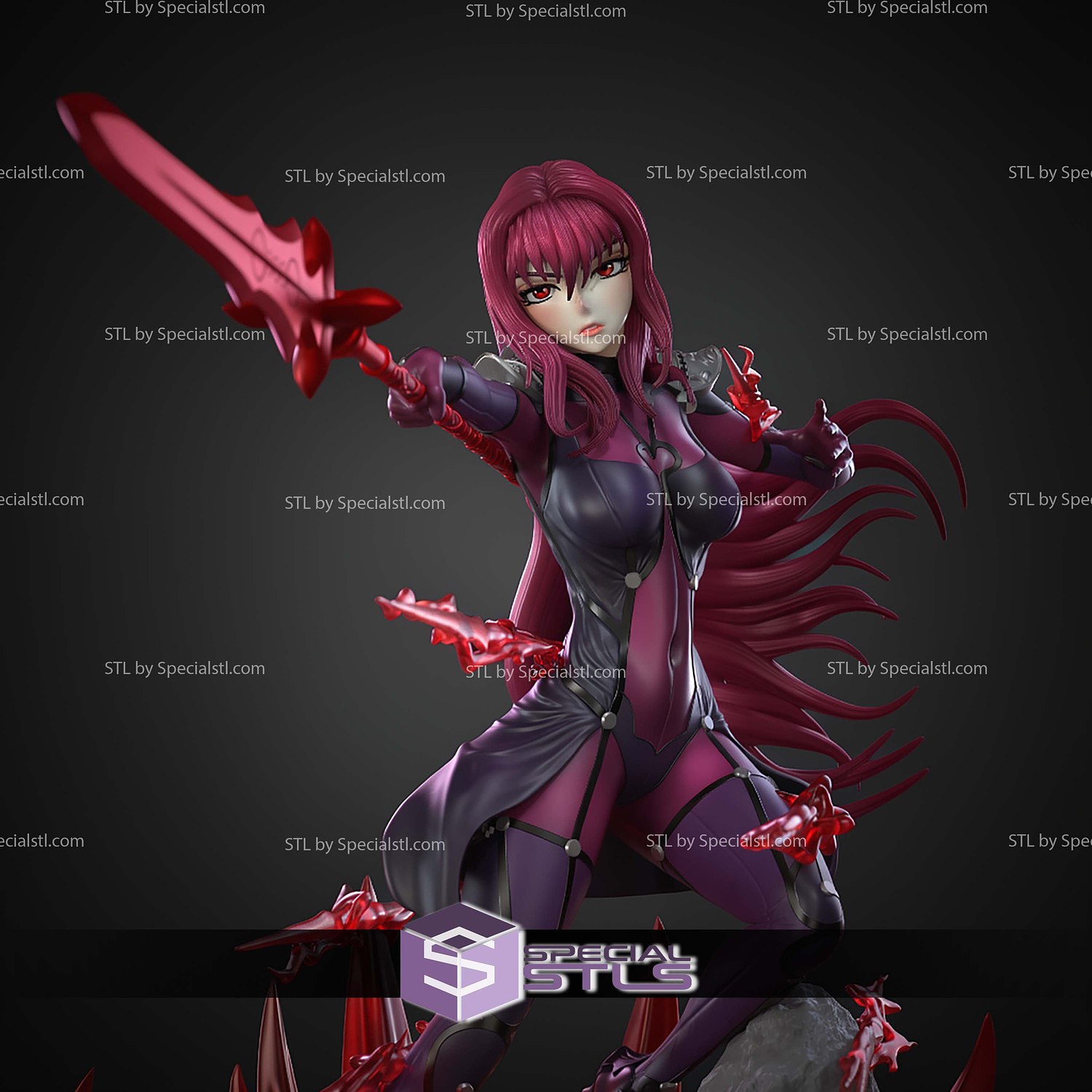 Scathach Fate GO 250mm STL Files 3D Model — view 4