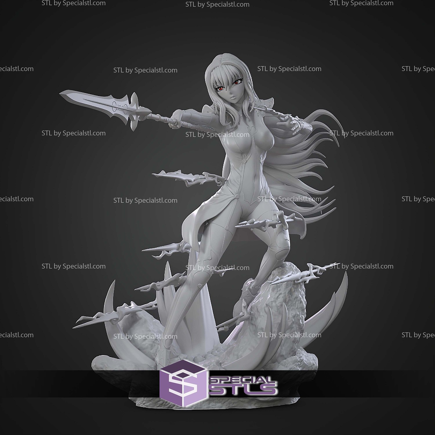 Scathach Fate GO 250mm STL Files 3D Model — view 5