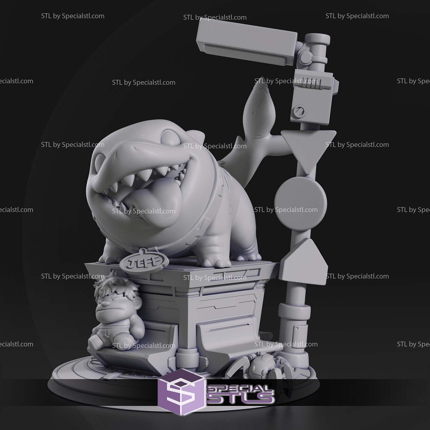 Chibi Jeff Marvel Rivals 3D Printer Files STL Model — view 7