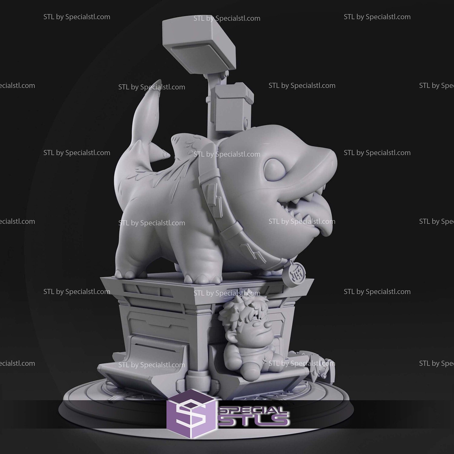 Chibi Jeff Marvel Rivals 3D Printer Files STL Model — view 8