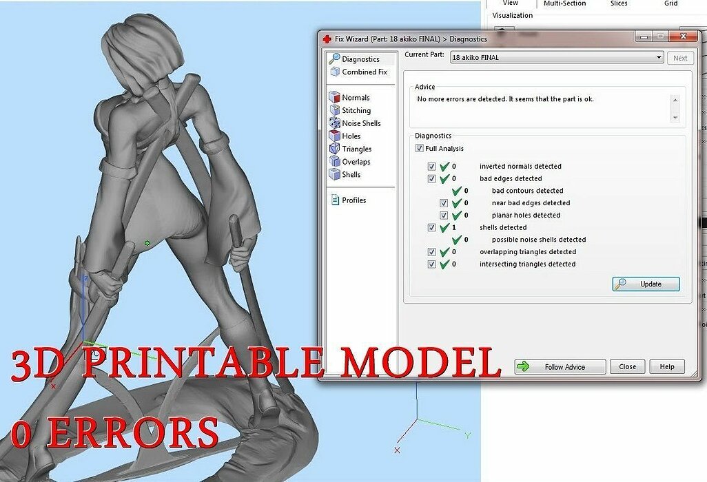 Sculpture girl 3D STL Model — view 2