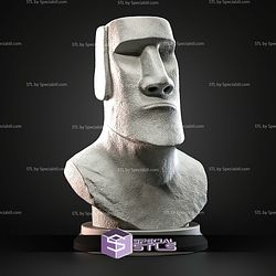 Mini Bust Character Collection STL Moai Rapa Nui 3D Model