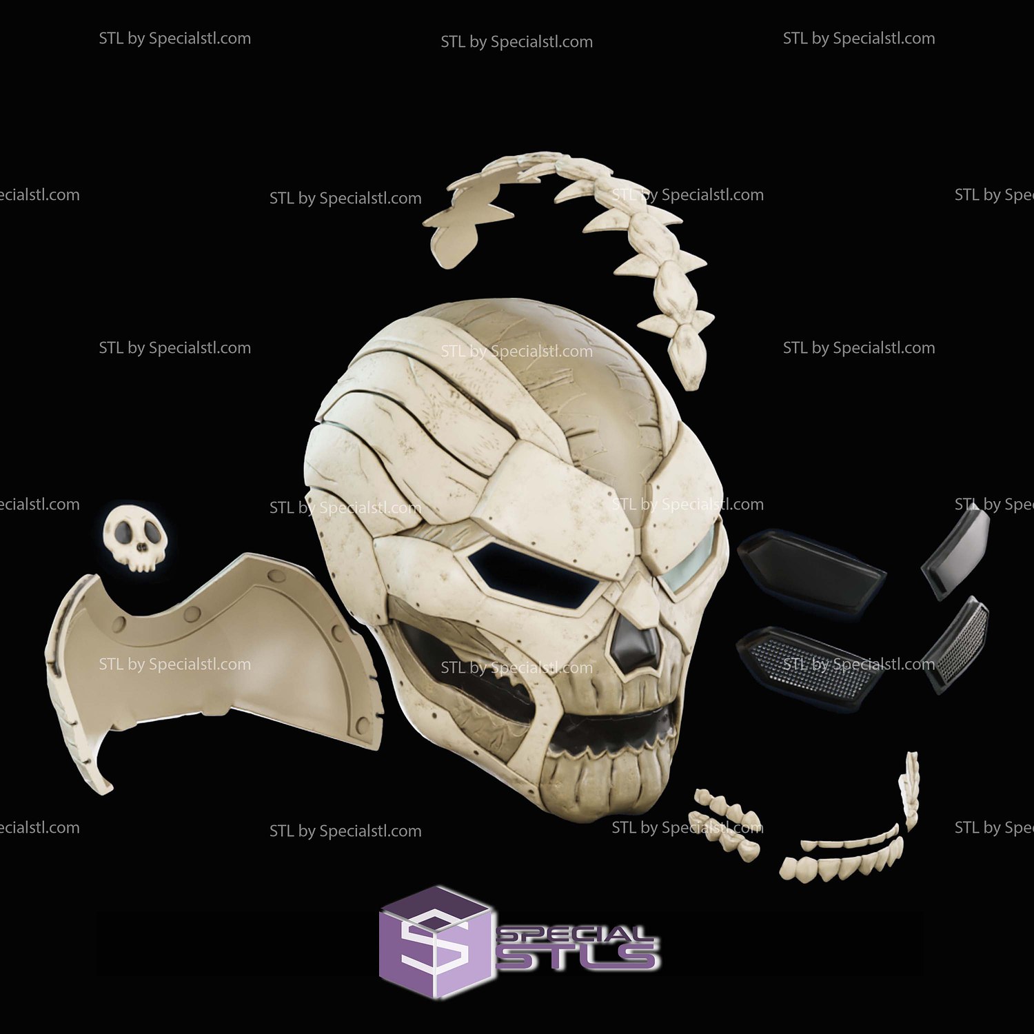 Cosplay STL Files Skull Dr Doom Mask 3D Model — view 4