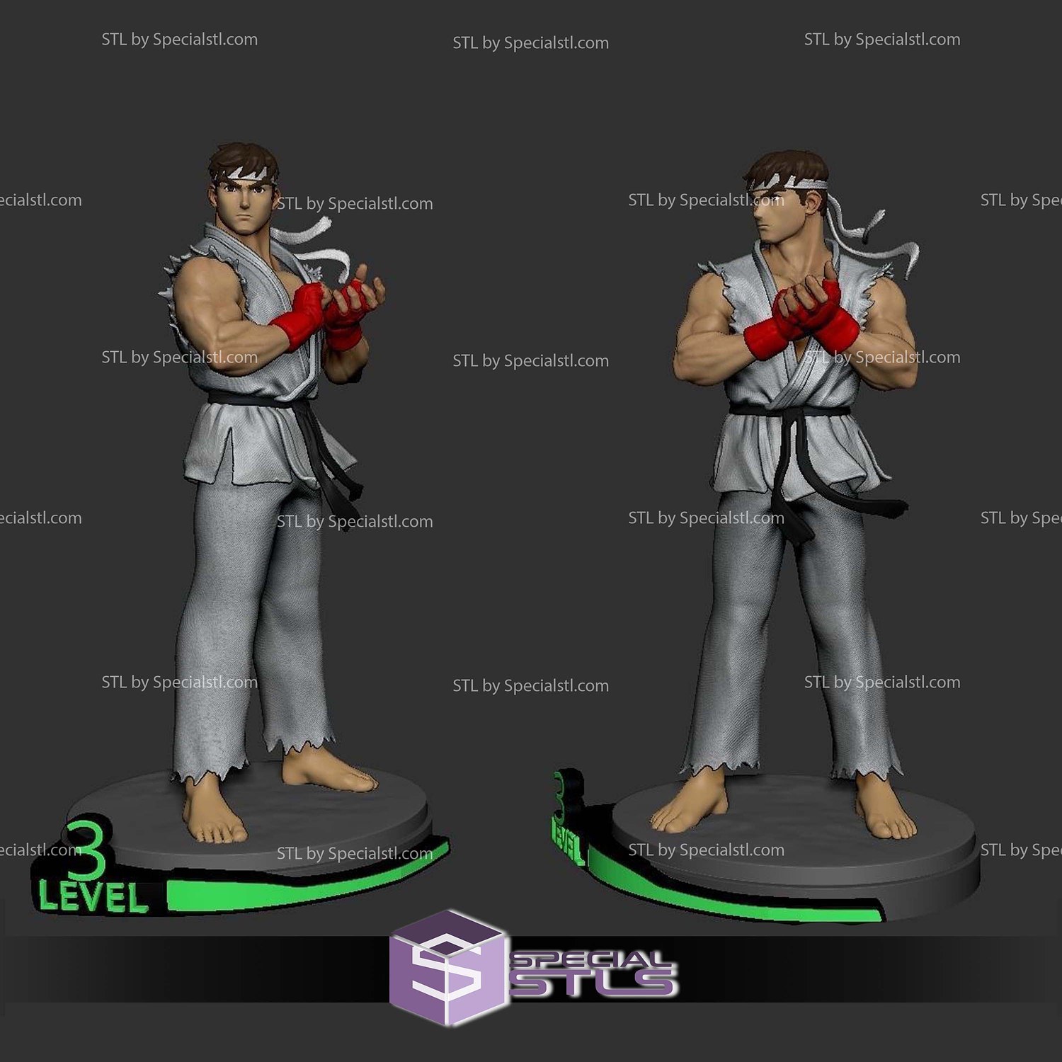 Ryu Street Fighter Alpha 3D Printer Files STL Model — view 2