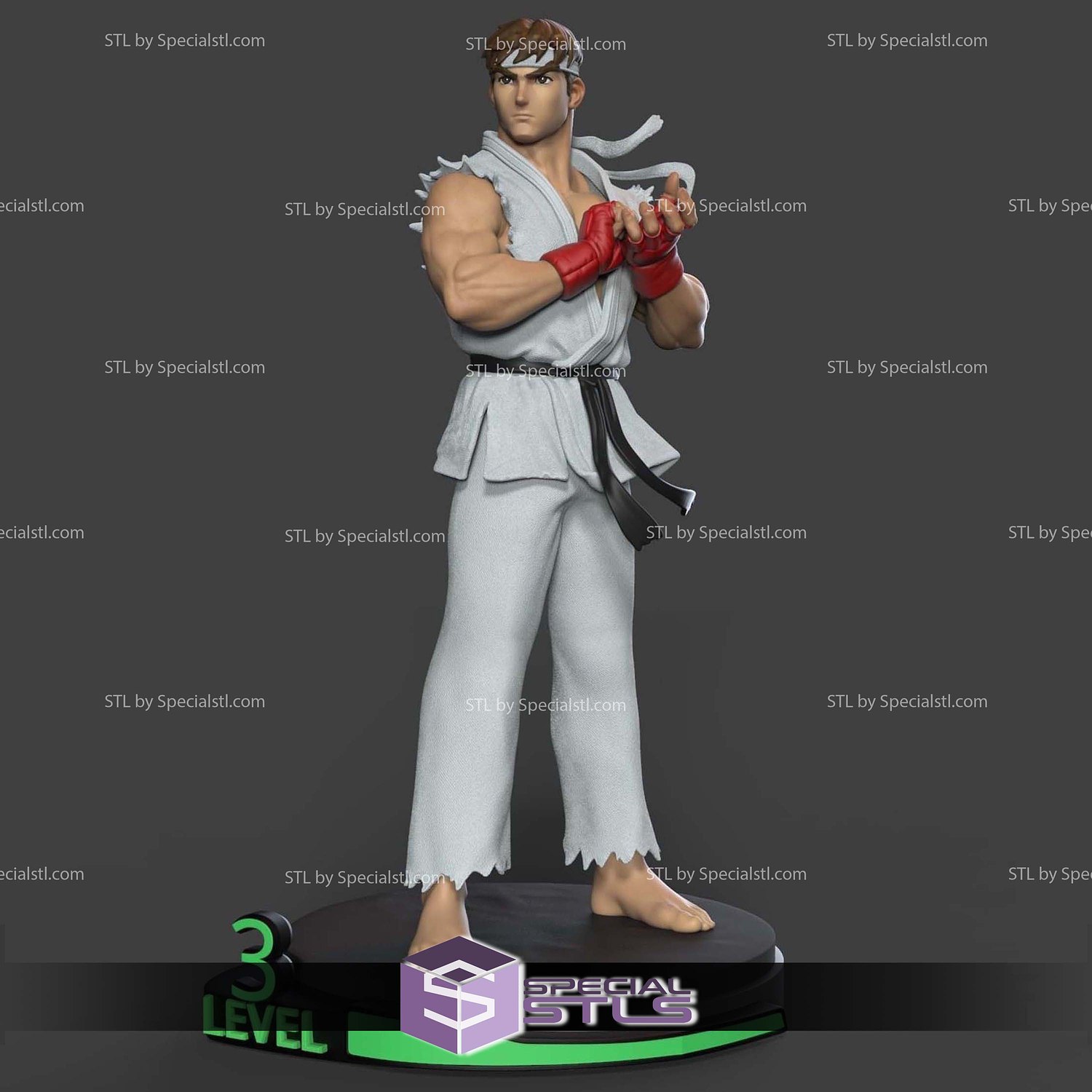 Ryu Street Fighter Alpha 3D Printer Files STL Model — view 3