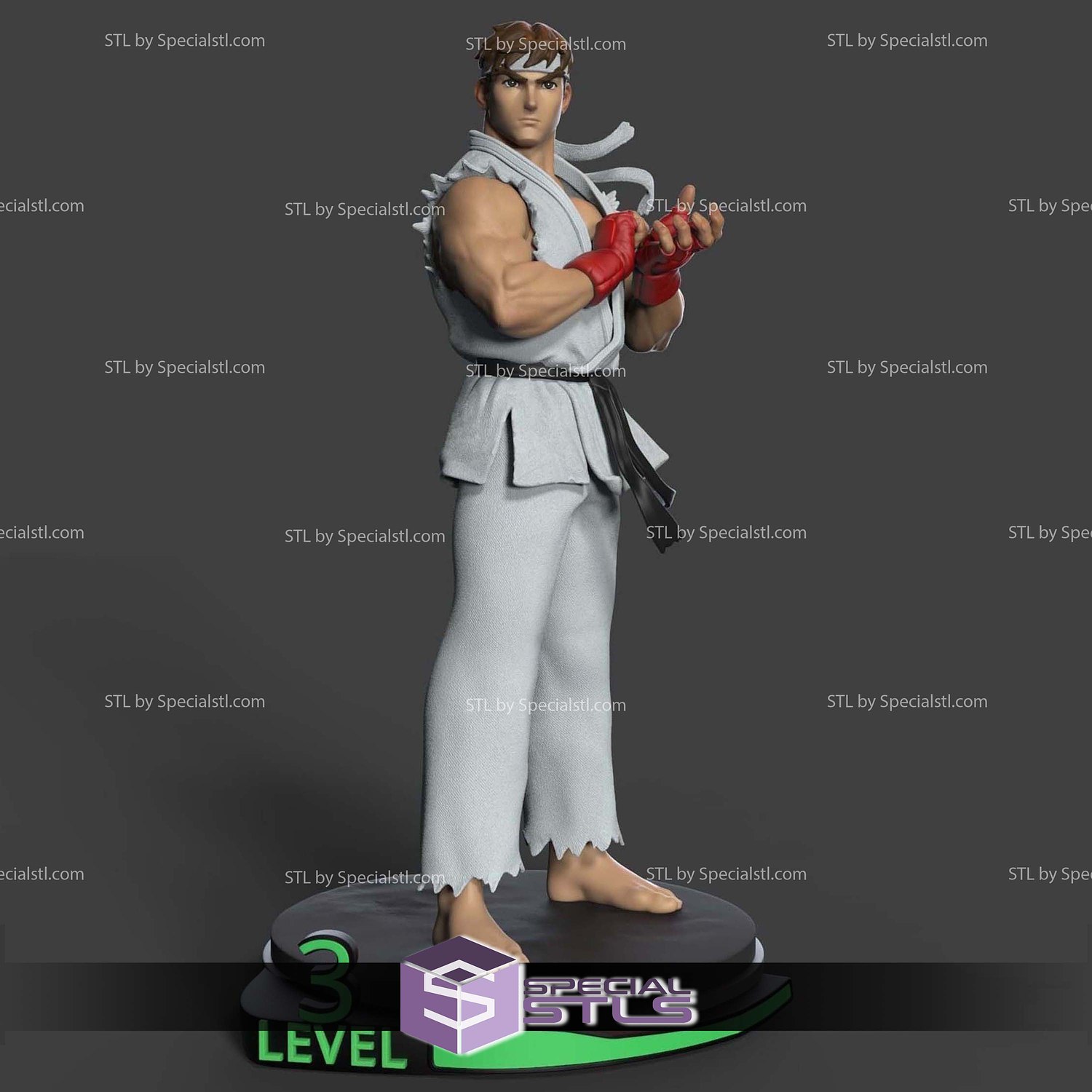 Ryu Street Fighter Alpha 3D Printer Files STL Model — view 4
