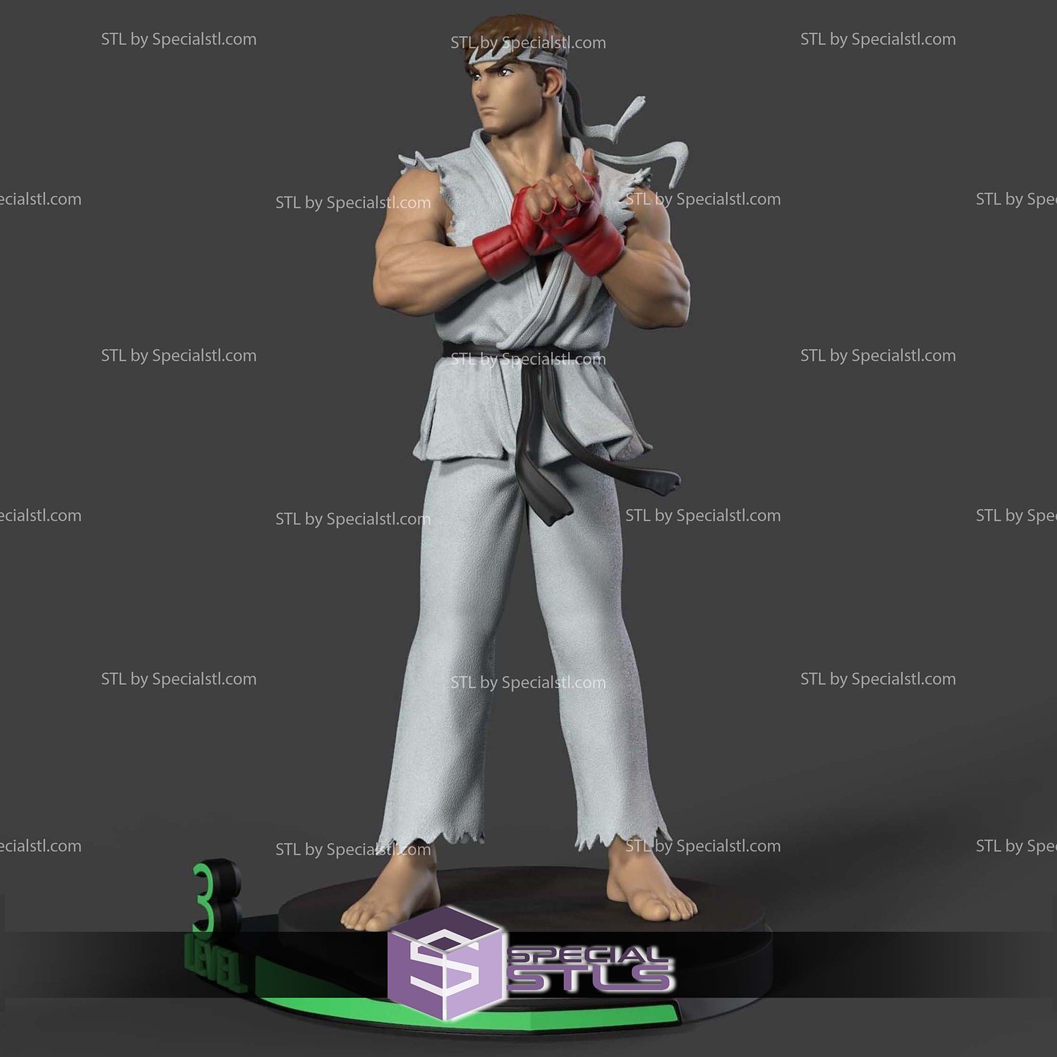 Ryu Street Fighter Alpha 3D Printer Files STL Model — view 5