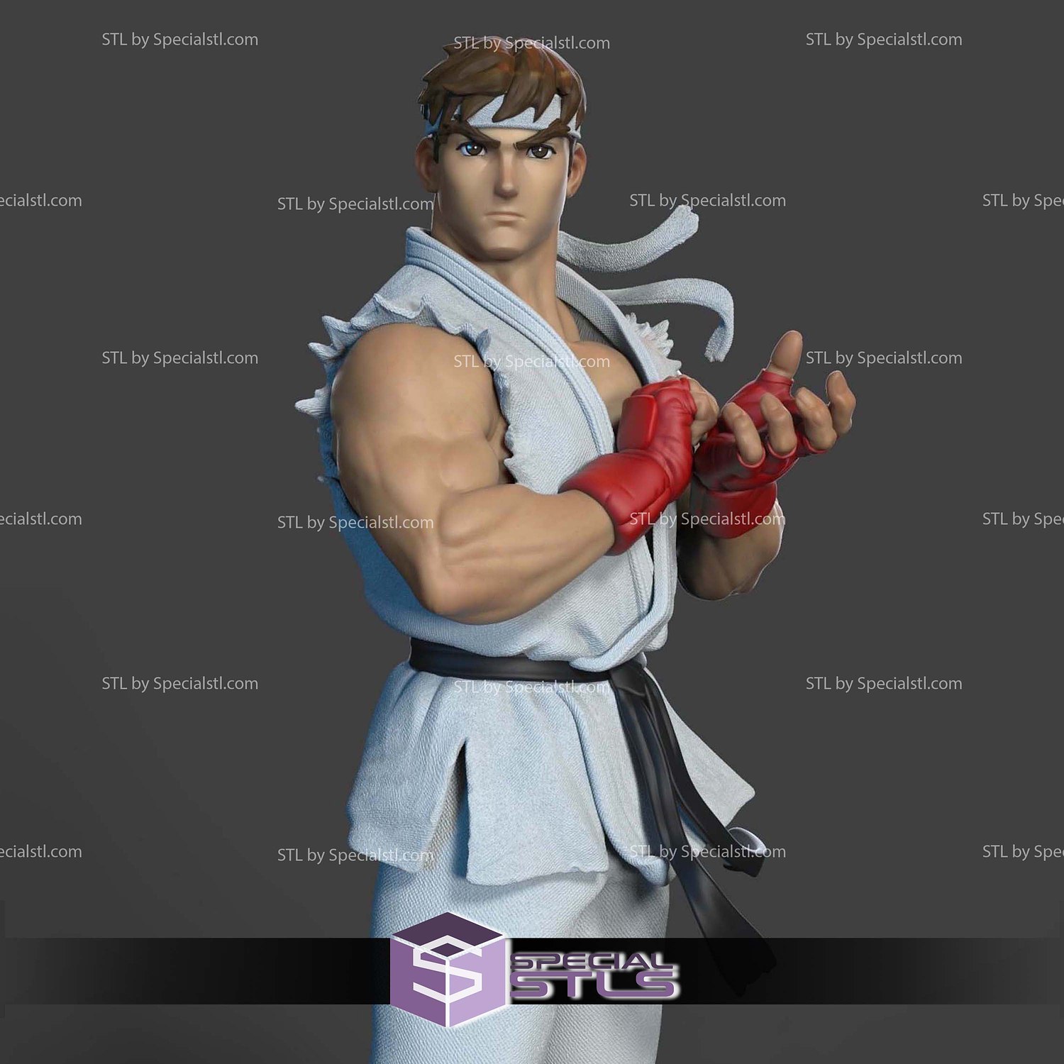 Ryu Street Fighter Alpha 3D Printer Files STL Model — view 7