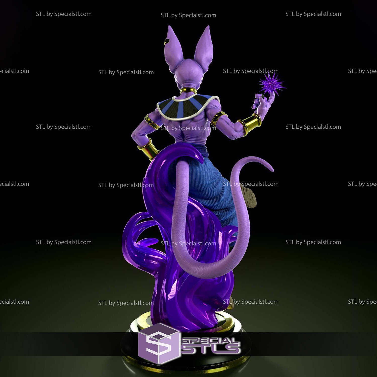Beerus Sama Sitting Pose 3D Printing Models STL Model — view 5