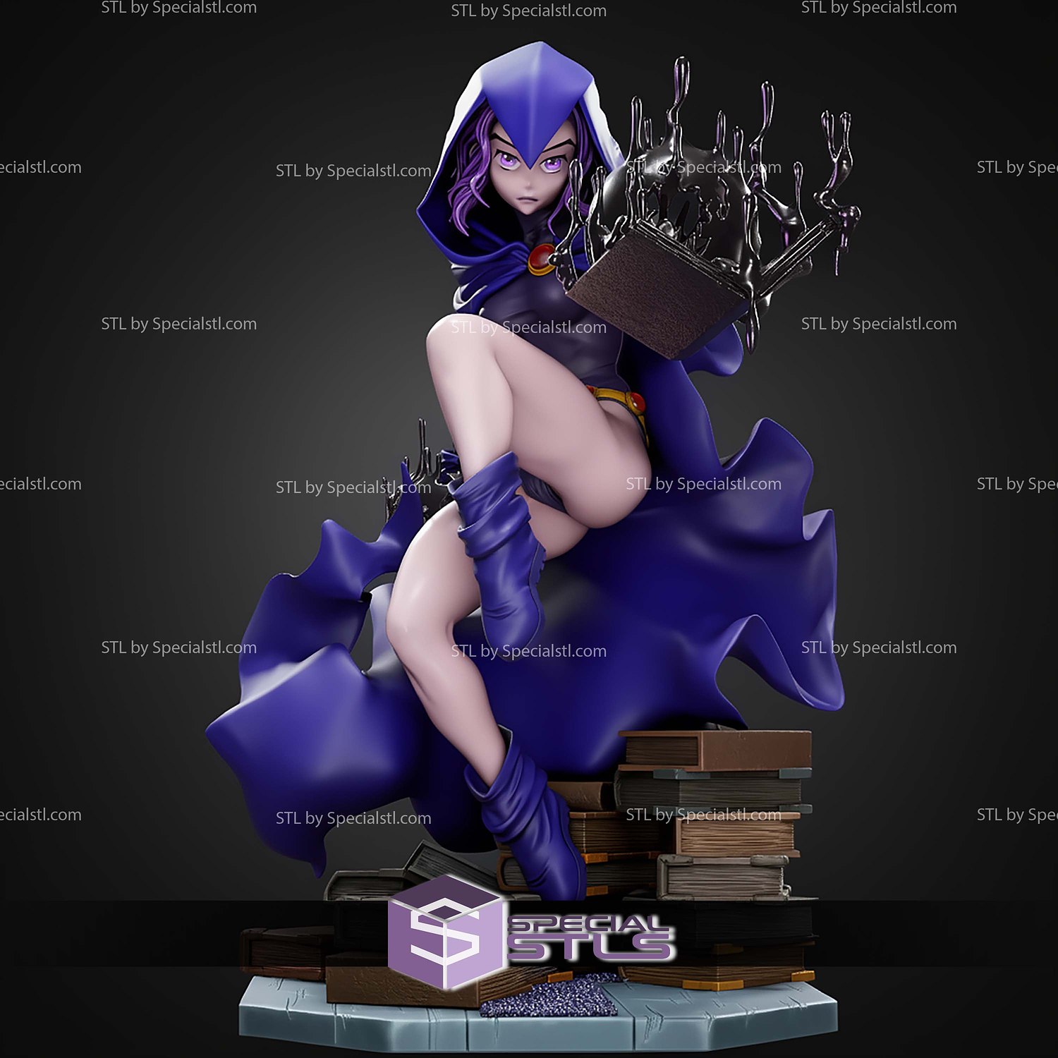 Raven Teen Titans STL Files 3D Model — view 3