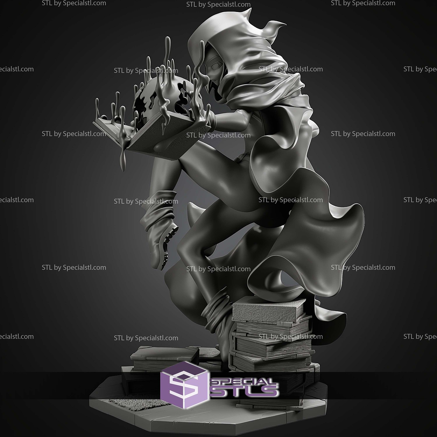 Raven Teen Titans STL Files 3D Model — view 4